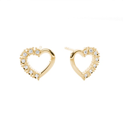 Yellow Gold Stud Diamond Earrings