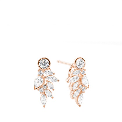 Rose Gold Designer Diamond Earrings