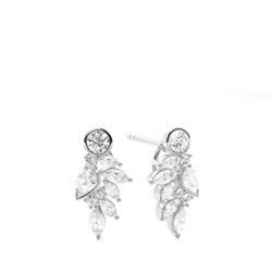 Prong Setting Round Diamond Designer Earrings