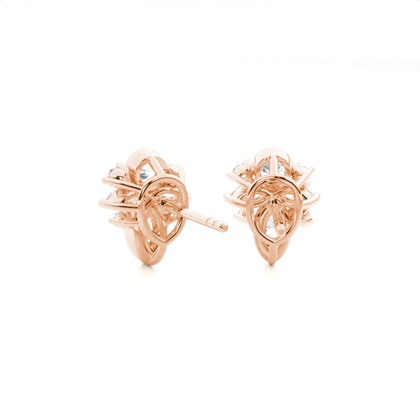 Rotgold Diamant Ohrringe