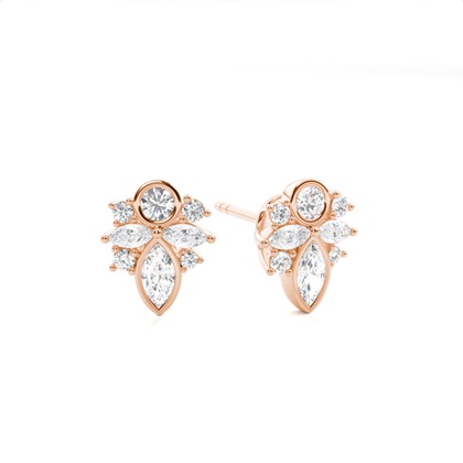 Rose Gold Designer Diamond Earrings