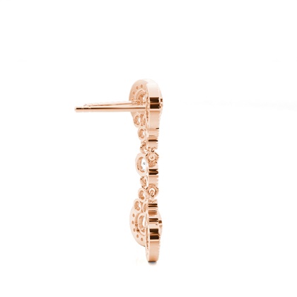 Rose Gold Women's Earrings Diamond