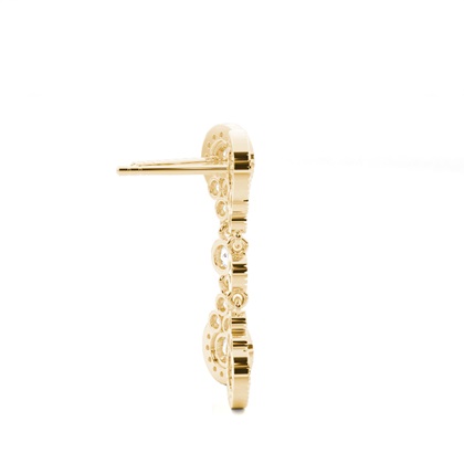 Yellow Gold Women's Earrings Diamond