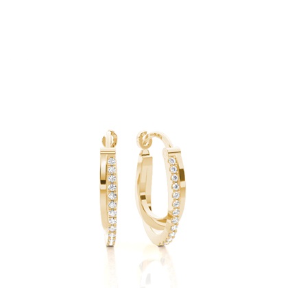 Yellow Gold Diamond Earrings