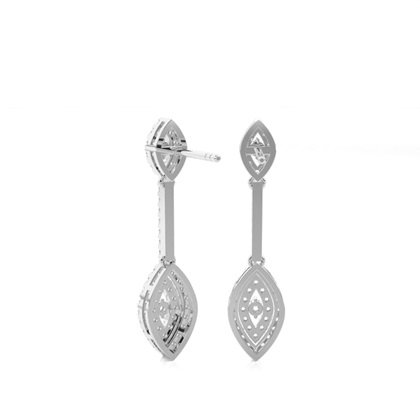 Prong Setting Round Diamond Journey Earrings
