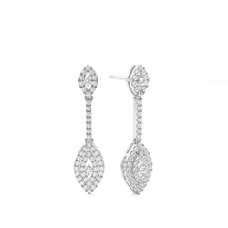 Prong Setting Round Diamond Journey Earrings