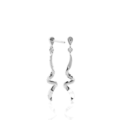 Silver Diamond Earrings