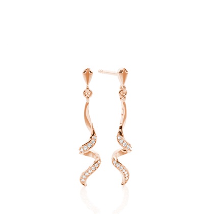 Rose Gold Drop Diamond Earrings