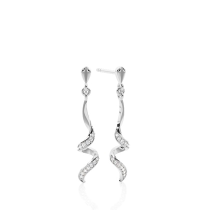 Pave Setting Round Diamond Designer Earrings