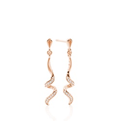 Pave Setting Round Diamond Designer Earrings