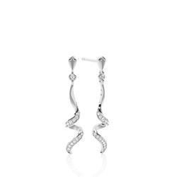 Pave Setting Round Diamond Designer Earrings