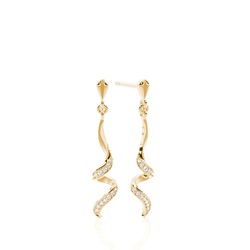Pave Setting Round Diamond Designer Earrings