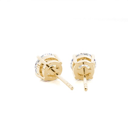 Yellow Gold Diamond Earrings