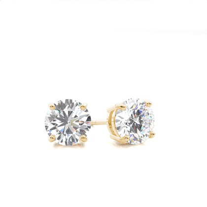 Yellow Gold Diamond Earrings