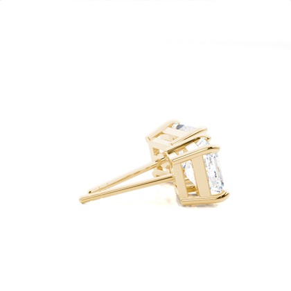 Runder Diamant Ohrstecker Aus Weißgold