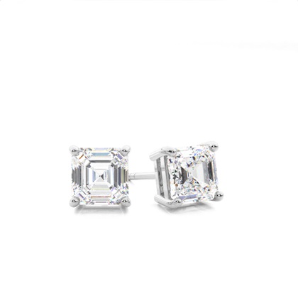 Asscher Cut Diamond Earring