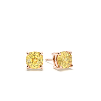 Yellow Diamond Stud Earrings