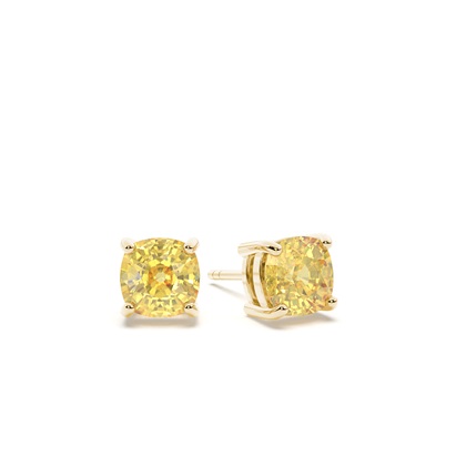 Yellow Diamond Stud Earrings