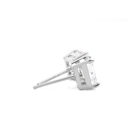 Runder Diamant Ohrstecker Aus Weißgold