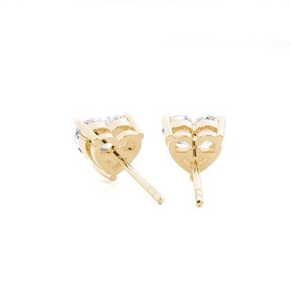 Runder Diamant Ohrstecker Aus Weißgold