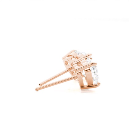 Runder Diamant Ohrstecker Aus Weißgold