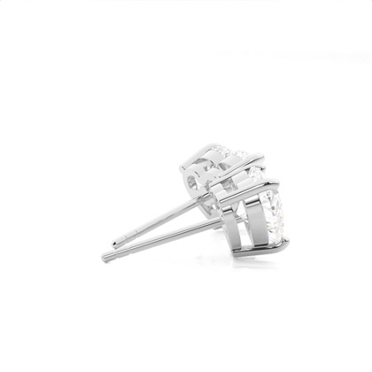 Runder Diamant Ohrstecker Aus Weißgold