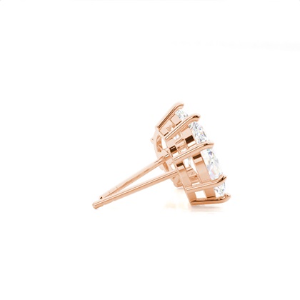 Runder Diamant Ohrstecker Aus Weißgold