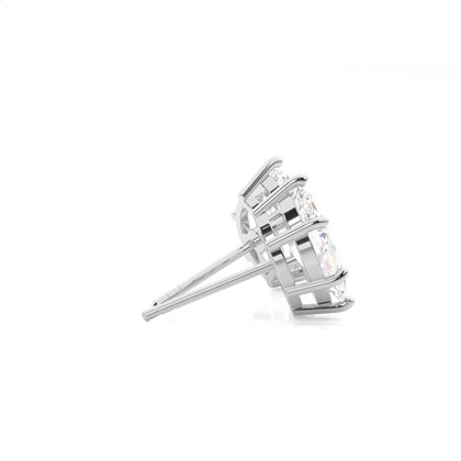 Runder Diamant Ohrstecker Aus Weißgold