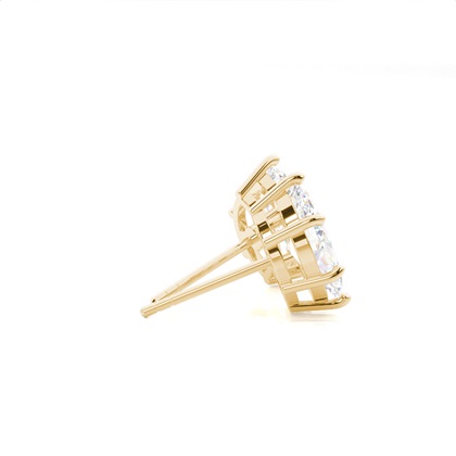 Runder Diamant Ohrstecker Aus Weißgold