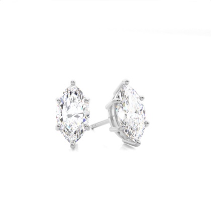 Marquise Cut Diamond Earrings 