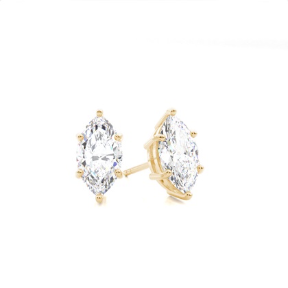 Yellow Gold Diamond Earrings