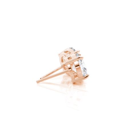 Oval Moissanite Diamond Earrings 