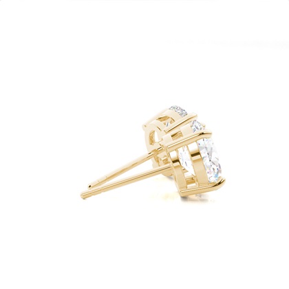 Runder Diamant Ohrstecker Aus Weißgold