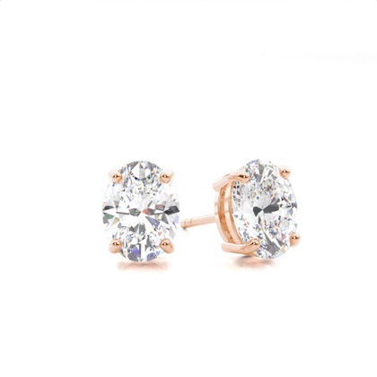 Rose Gold Diamond Earrings