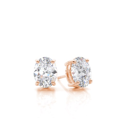 4 Prong Setting Round Moissanite Stud Earring