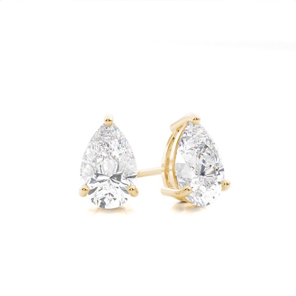 White Gold Round Diamond Stud Earring