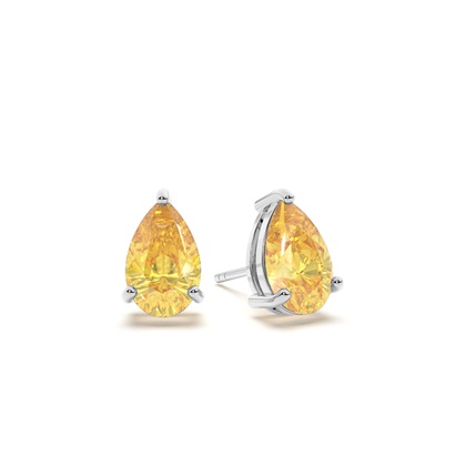 Tropfen Gelber Diamant Ohrringe