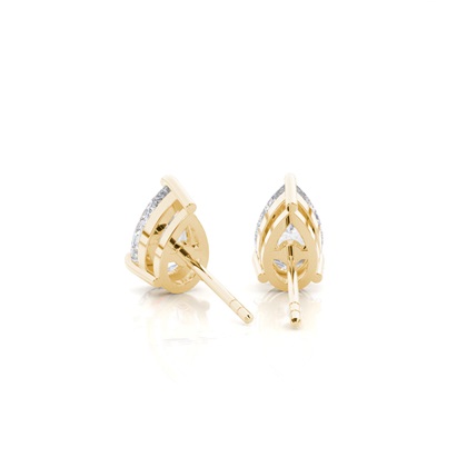 Runder Moissanit Ohrstecker Aus Weißgold