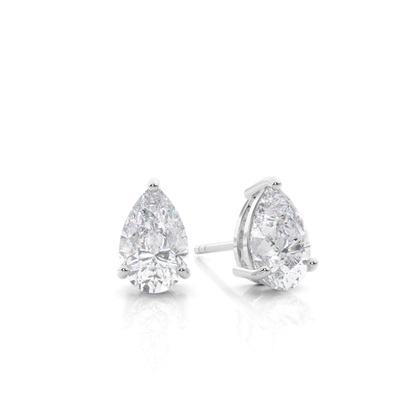 4 Prong Setting Round Moissanite Stud Earring