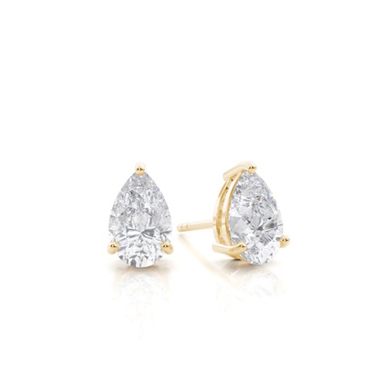 4 Prong Setting Round Moissanite Stud Earring