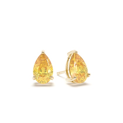 Yellow Diamond Stud Earrings