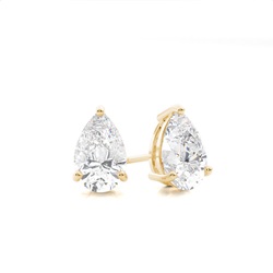 White Gold Round Diamond Stud Earring