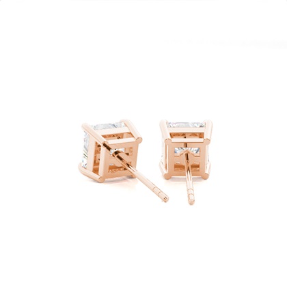 Princess Cut Diamond Earrings 