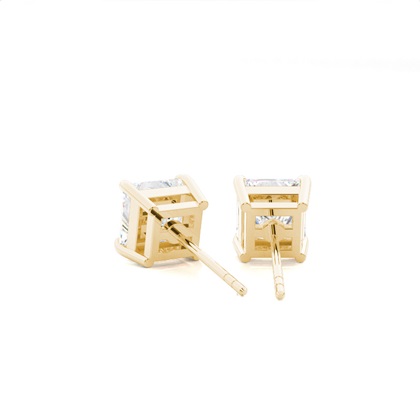 Princess Cut Diamond Earrings 