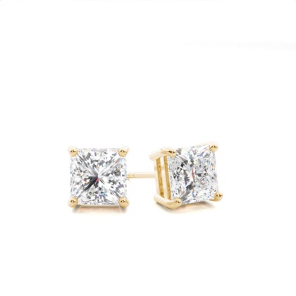 Princess Cut Diamond Earrings 