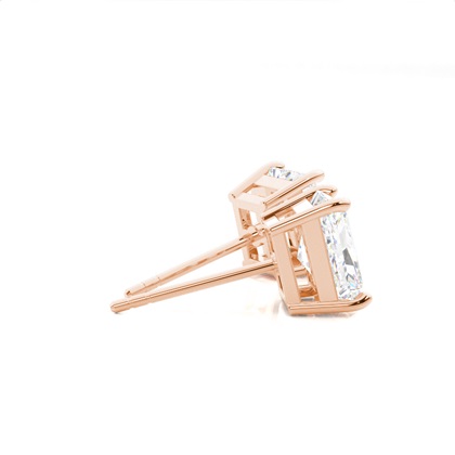 Runder Diamant Ohrstecker Aus Weißgold