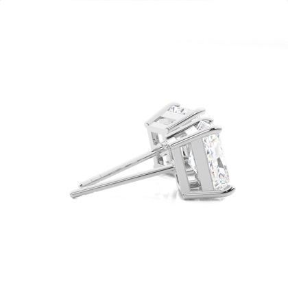 Runder Diamant Ohrstecker Aus Weißgold