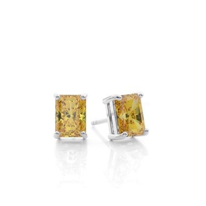 Silver Diamond Earrings