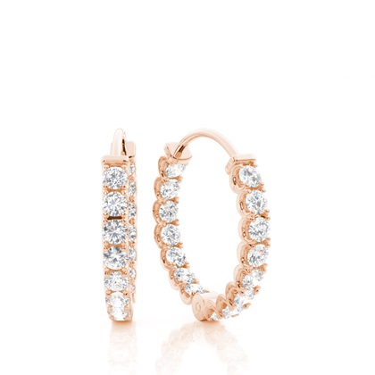 Rose Gold Diamond Earrings