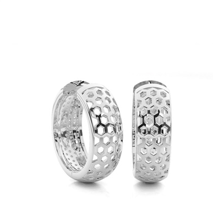 Runde Diamant Creolen in einer Pavefassung